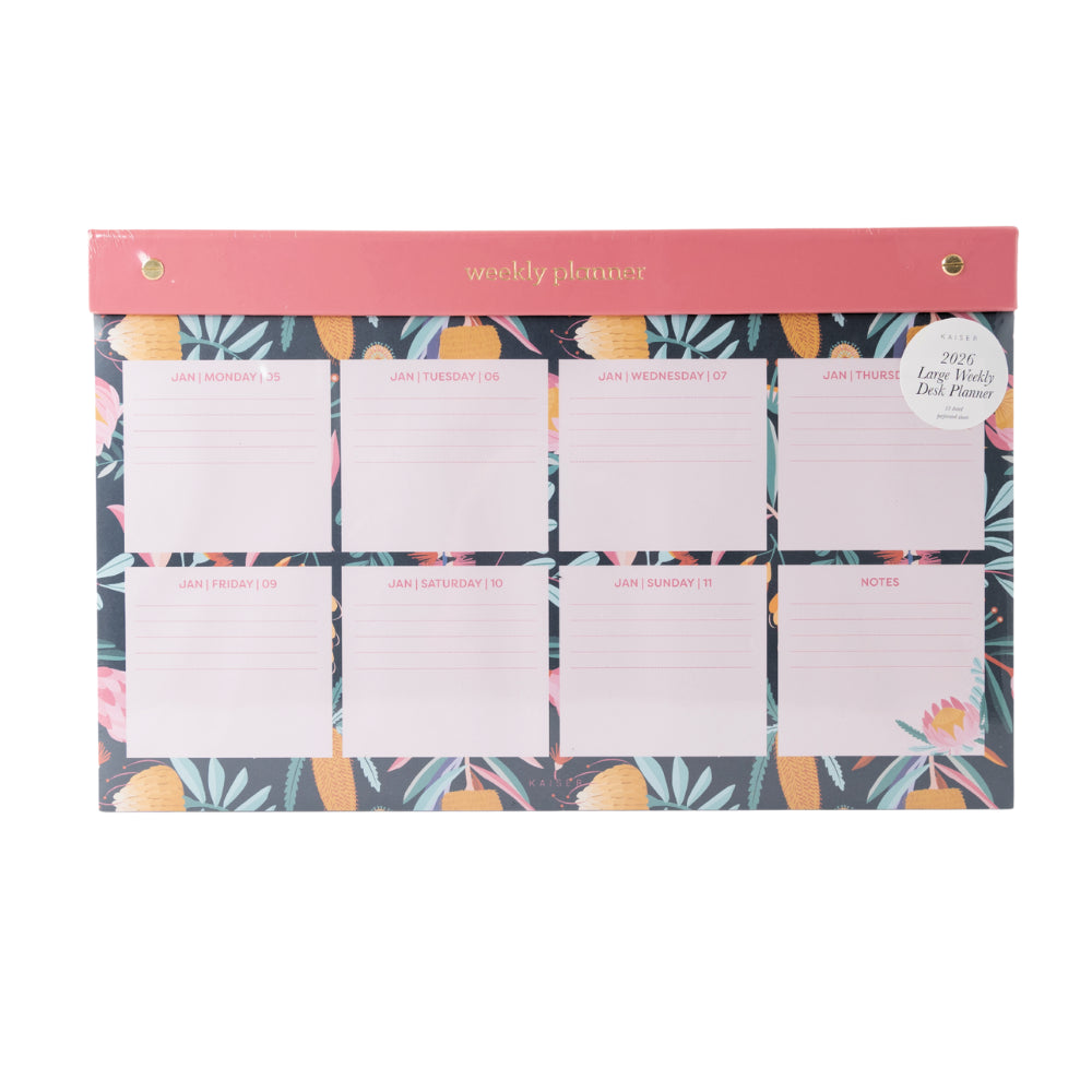 2026 Large Weekly Desk Planner - Indigo